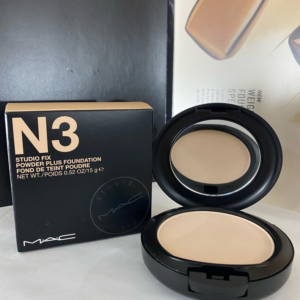 MAC Studio Fix Powder Plus Foundation, Full Size, 15g, N3, Original Formula，New